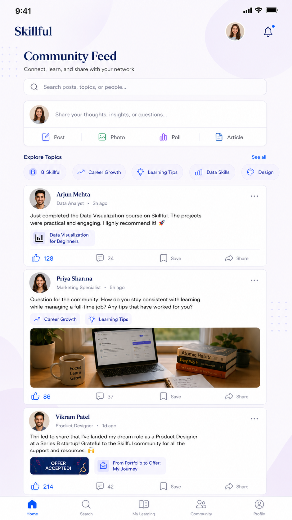 Be Skillful mobile app preview